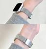 Magnetic Folding Loop Band For Apple Watch 9 8 7 41mm 45mm Slim Women Stainless Steel Strap For Iwatch SE 6 5 4 40/44mm 38/42mm