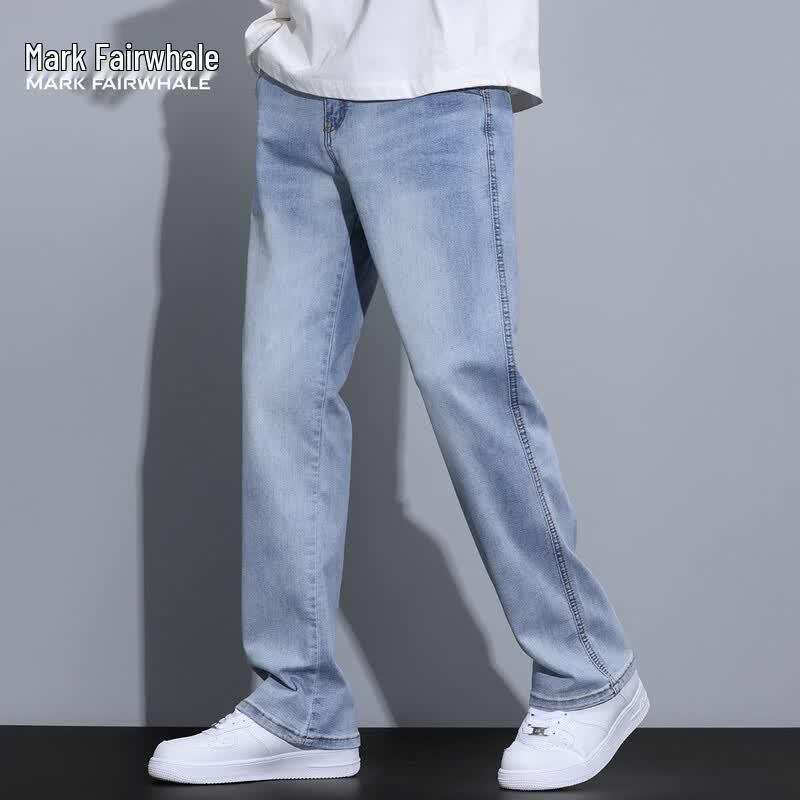 Mark Fairwhale Men s American Retro Loose Straight-Leg Jeans 31
