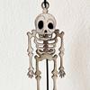 Halloween Swingy Skeleton Ornament Creepy Tree Swing Ghost Wooden Table Sign with Base Home Office Desktop Party Decoration