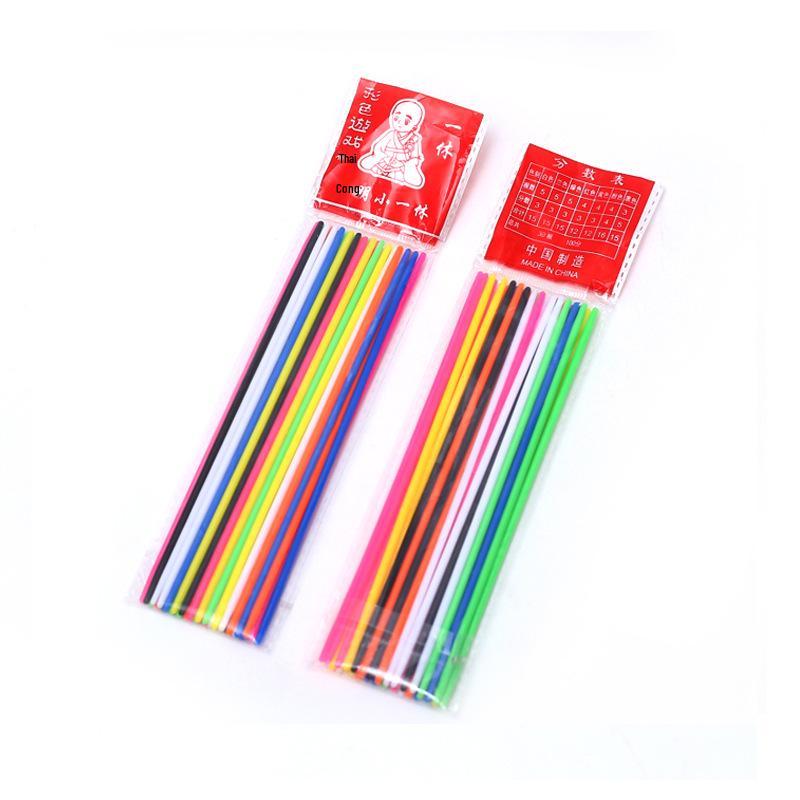 Retro 80s Pick-Up Sticks: Colorful Multiplayer Educational Toy for Kids and Parents