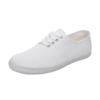Kids' White Canvas and Mesh Sneakers for Dance, Gymnastics, and School Performances