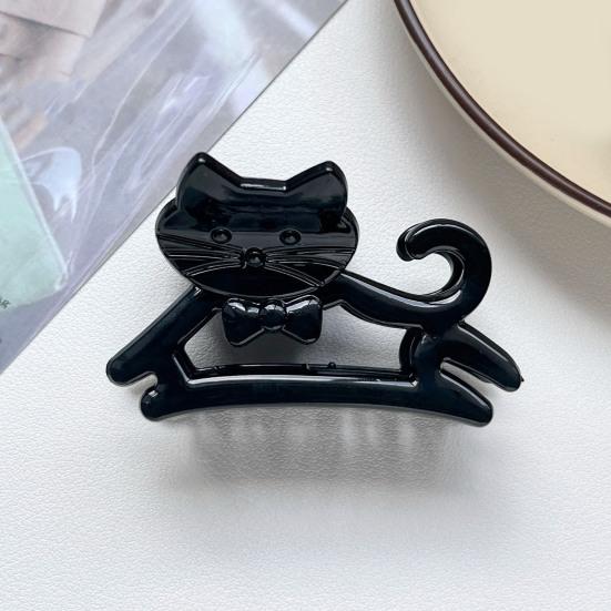 Girl Hair Claw Cat Design Anti-slip Teeth Hair Clip Back Head Shower Shark Hair Clip School Events Festive Hair Accessory