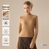 Women's Lyocell Silk Wool Blend Half-Neck Warm Top - Autumn/Winter Style