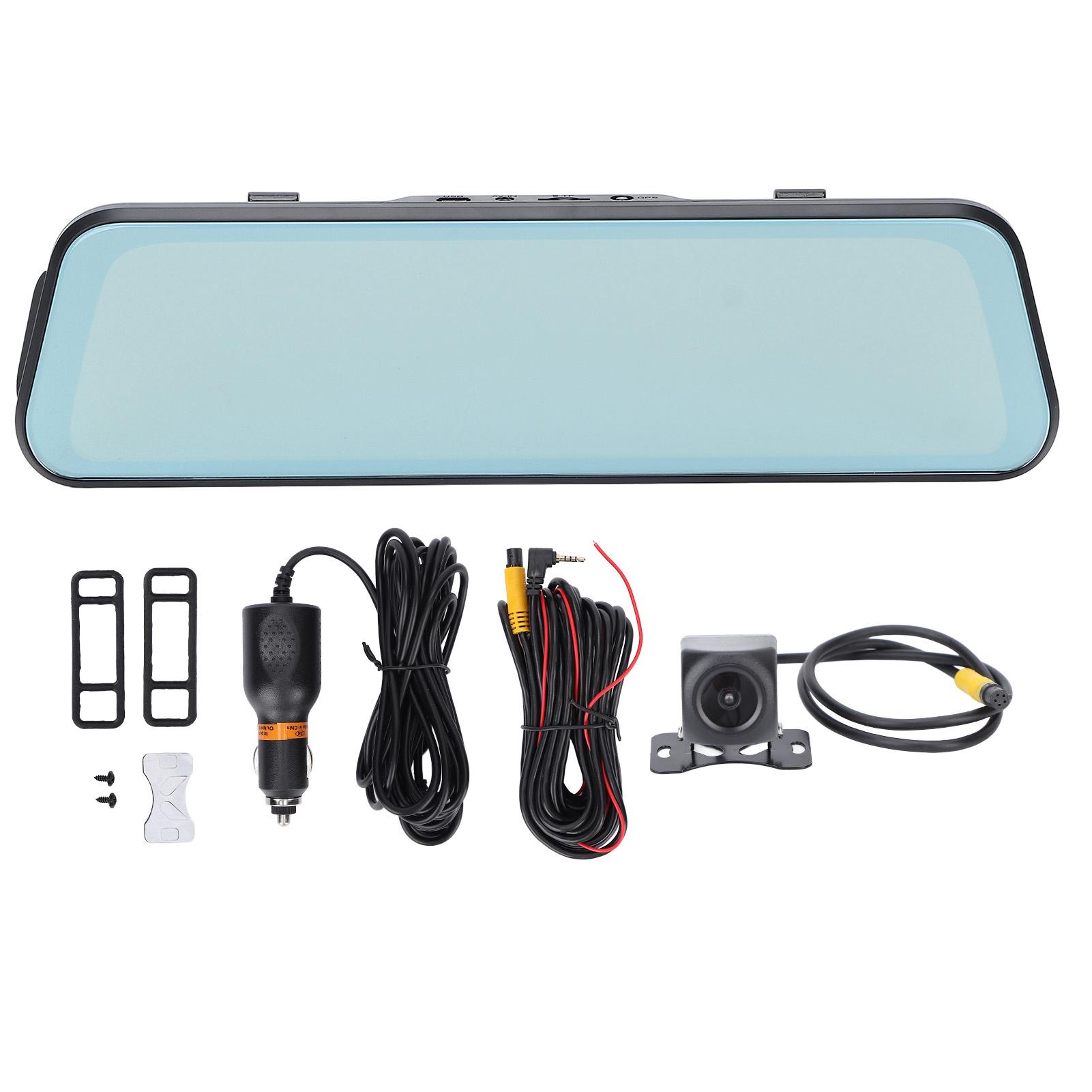 

10-дюймовый сенсорный экран автомобильная камера передняя и задняя двойной объектив 1080P видеорегистратор для автомобилей