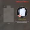 100Pcs Clear Smooth Raised Card Sleeves Transparent Pull Tab Protectors for  Trading Card Storage