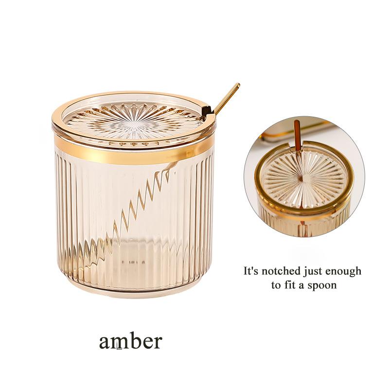 Exquisites Gewürzflaschen-Aufbewahrungsglas, Europäischer leichter Luxus, 3 Fächer, 4 Fächer, Haushalt, Küche