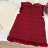 Children's Thick Velvet Lapel Vest Dress - Winter Birthday/New Year Sleeveless Princess Dress