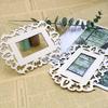 Good-24PCS Wooden Hollow Decoration DIY Wooden Photo Frame Photo Ornament Wedding Photo Frames Wood Photo Frame Cutout