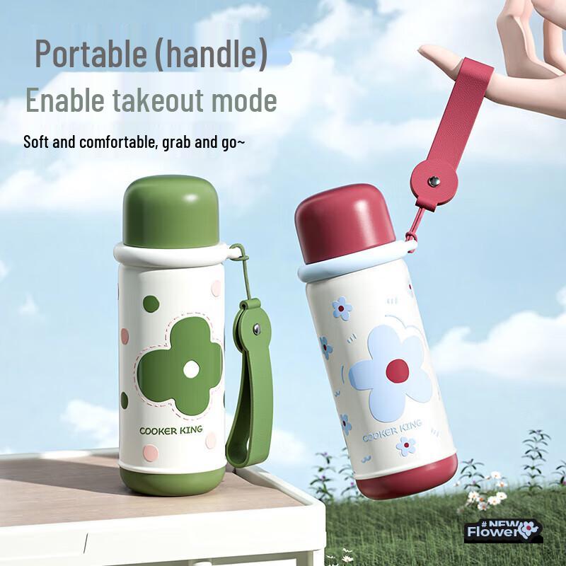 Retro Green Polka Dot 540ML Insulated Mug