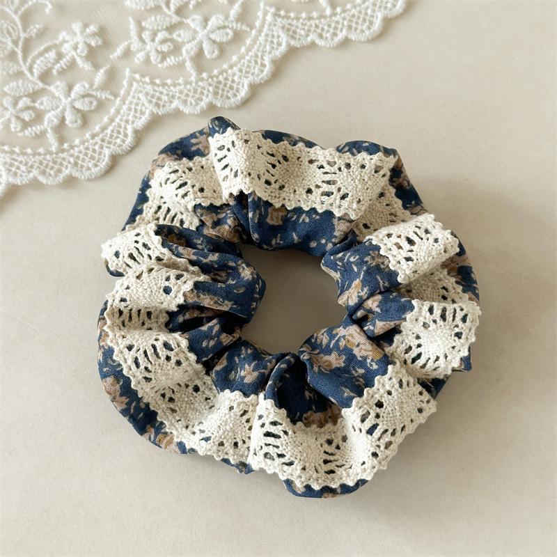 New Fringed Bag with Triangular Scarf, Floral Lace, Soft and Cozy Fabric Headscarf Hairpin Headpiece