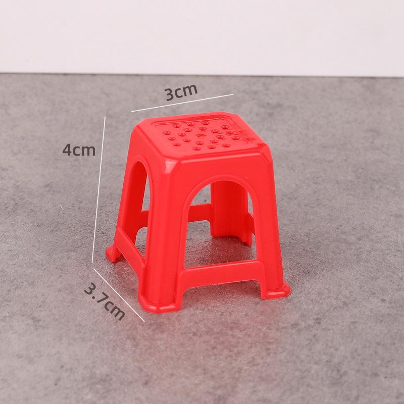 Miniature Dollhouse Stool Chair Toy - Playhouse Accessory