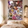 Japanese Death Note Samurai Wall Tapestry Vintage Manga Print Wall Hanging Aesthetic Room Decor for Bedroom Dorm Living Room