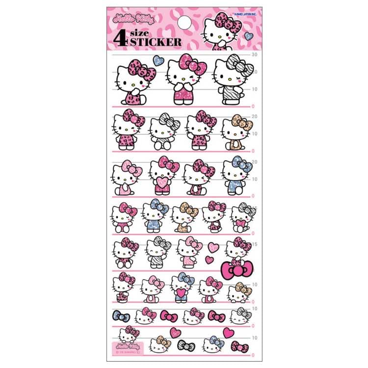 

Hello Kitty Наклейки 4 размера 4 SIZE STICKER Sanrio [Лист наклеек] розовый