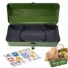 Outdoor Toolbox with Stickers Miscellaneous Tool Storage Box Camping Portable Handheld Metal Storage Box