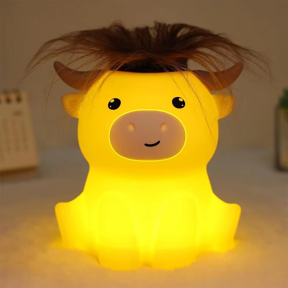 Novelty Soft Silicone Animal Nightlights Dimmable Rechargeable LED Lamp  Bedroom Decor