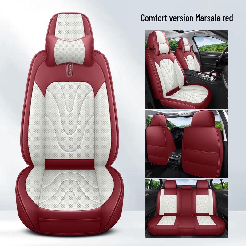 Napa Leather All-Season Universal Car Seat Cover, Five-Seater Full Coverage Cushion