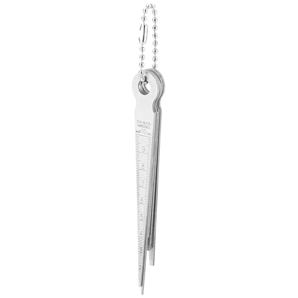 1 Set Stainless Steel Welding Taper Feeler Gauge Rulers Hole Inspection Tool 10mm