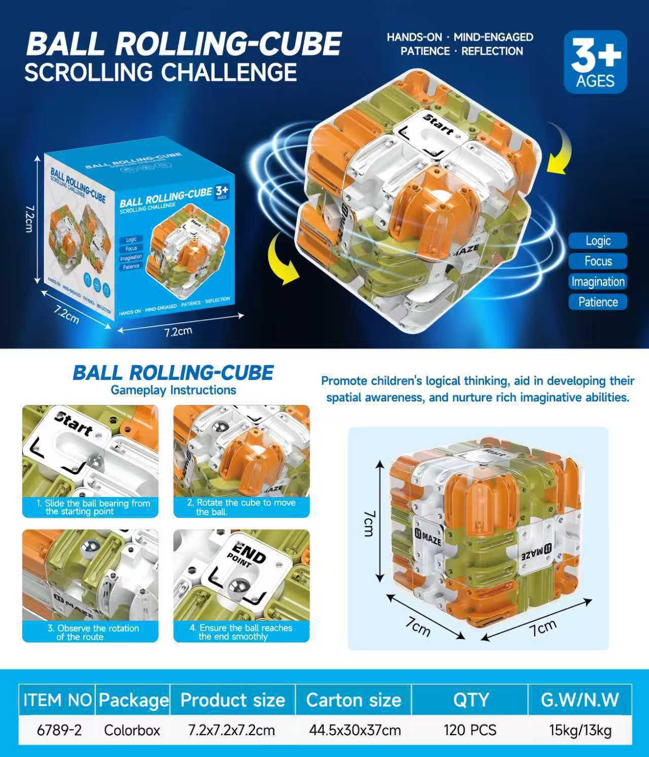 3D Logic Maze Cube Puzzle - Children s Educational Toy for Cognitive Development