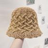 Summer Female Fisherman's Hat Sunshade and Sunscreen Beach Sun Hat Hollow Breathable Woven Fisherman's Hat