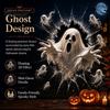 Ghost Witch Decals Halloween Window Decal, 3D Crack Glass Spooky Decoration, Pumpkin Skeleton Indoor Ornamentation Break in Stickers, Illusion Mirror
