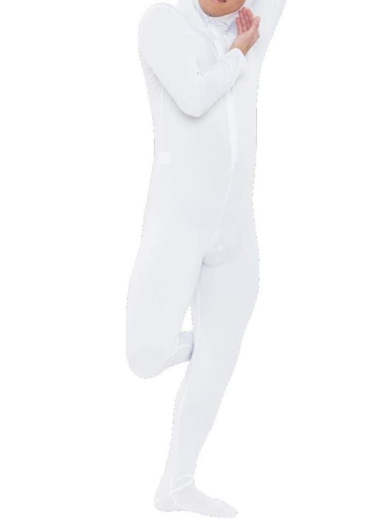 ENALIHI Full Body Tights with Open Halloween Face, Stretchable, Face-Removing Costume, (Fun SY09, XL)