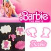 Createklat Moule à Biscuits Princesse Barbie Forme Irrégulière Ensemble d'Outils de Pâtisserie en Plastique Pour Décoration de Gâteau DIY