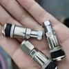4-piece/set Stylish Metal Stems Car Tyre Valves Metal Heavy Duty Stainless Steel Accessories for Auto & Motorcycle Tires