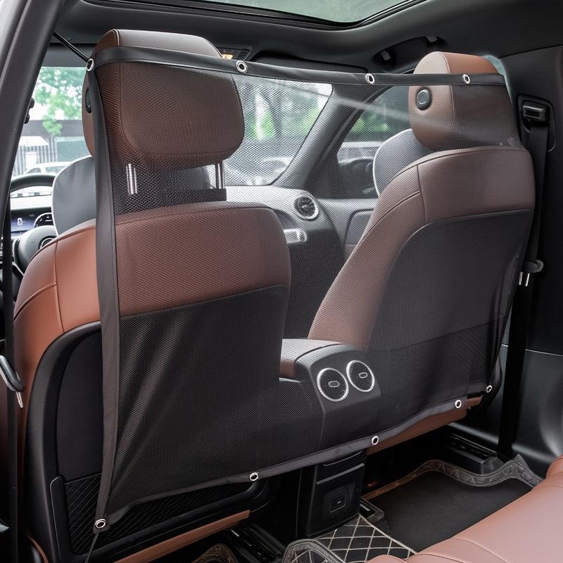Car Pet Barrier Net Dog Safety Isolation Net For Vehicles Universal Fit Breathable Mesh Pet Travel Barrier For Back Seat