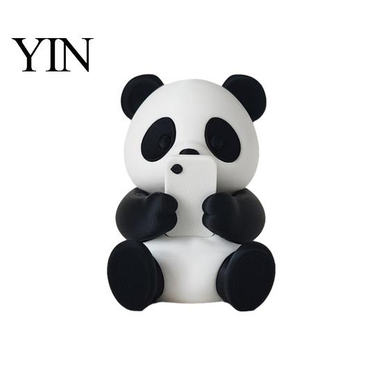 Handmade Style Panda Statue 3D Printed Ornaments, Cute & Pillow Desktop Figurine, Stress Relief Sculpture Ornaments for Home Office Decoration,