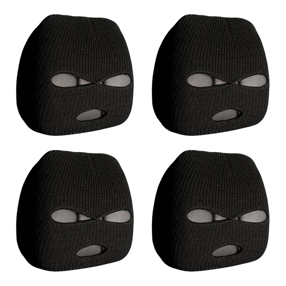 Halloween Funny Face Car Headrest Covers Three Hole Elastic Seat Protector Decoration Anti-Theft Warning for Car Interior Seats