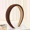 Hair Accessories Plaid Wide-Brimmed Corduroy Sponge Headband Fashion