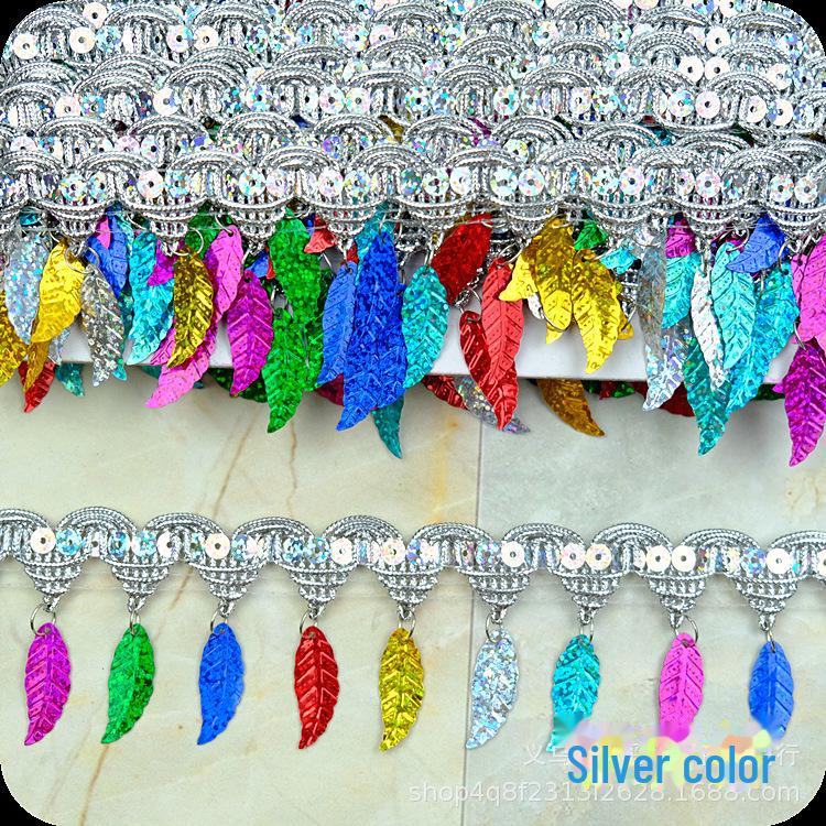 Pagoda Leaf Lace Tassel Trim - 9m: Decorative Fringe for Stage Dance Costumes