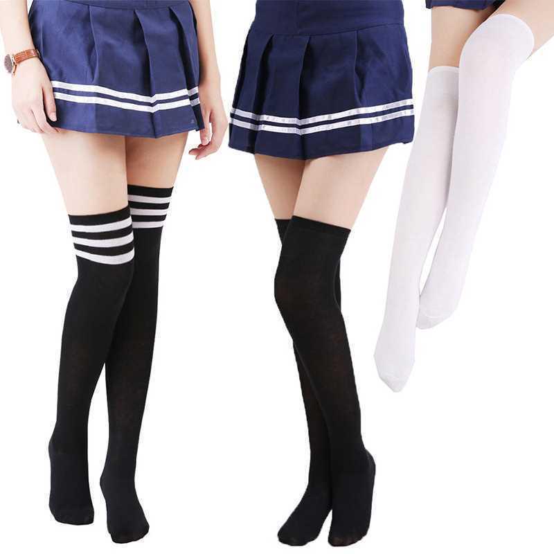 Mehrfarbige Kniehohe Halloween-Socken mit Herzmuster - Lolita Maid Stil