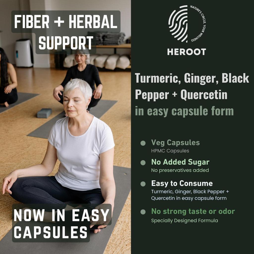Heroot Wellness Capsule Combo | Quercetin Extract & Turmeric Ginger Black Pepper