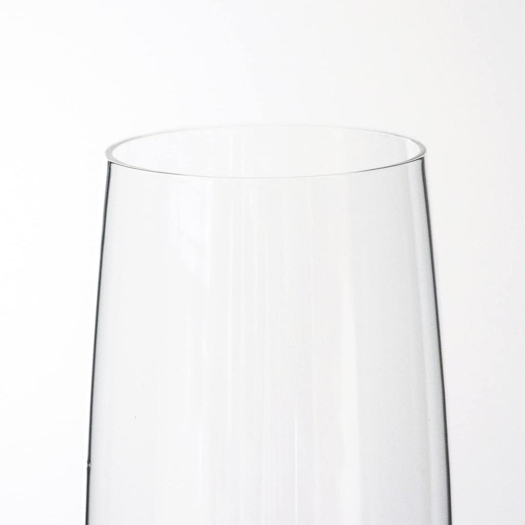 Wired Beans Le Series Beer In a Japanese Cedar Box Glass, 470ml, (Le Nove, Transparent, Clear)