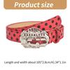 All Matching Dotted Print PU Leather Waist Belt Fashion Skinny Waistband Dress Belt Elegant Pants Belt Waist Decors