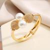 Retro High-End Exaggerated Pearl Open Cuff Bracelet