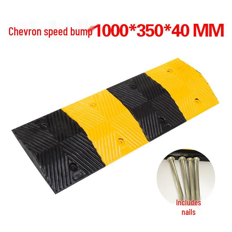 Triangular Rubber Car Slope Pad for Uphill Climbing and Speed Control with Reinforced Steel