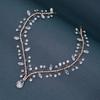 Bridal Rhinestone Handmade Soft Headband Forehead Chain Hair Accessory
