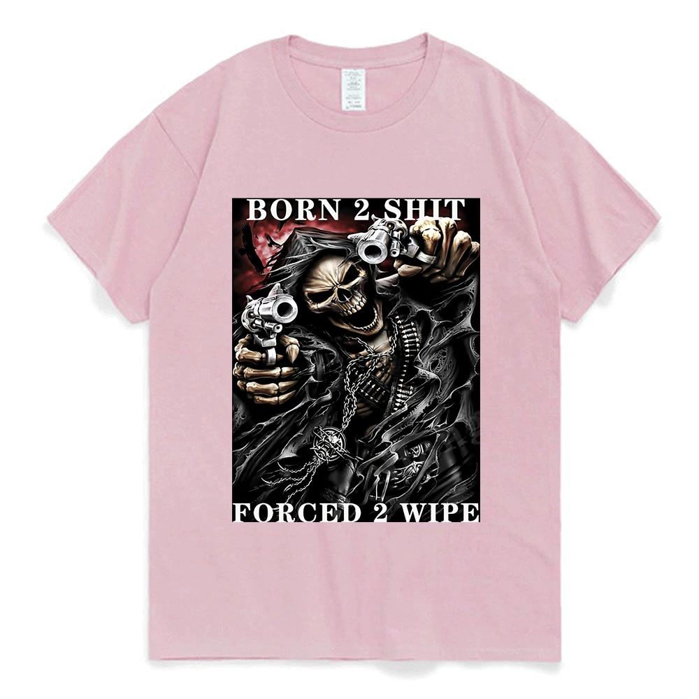 Fashion Anime Born with Feces Forced To Wipe T-shirts, High-quality Large T-shirts, Men's and Women's Short Sleeves