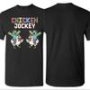 Chicken Jockey Graphic Print T Shirts for Men Women  Game Movie Cartoon Printed Pure Cotton  Tee Shirt Clothing