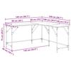 Desk Brown Oak Effect 149 x 149 x 75 cm Particleboard