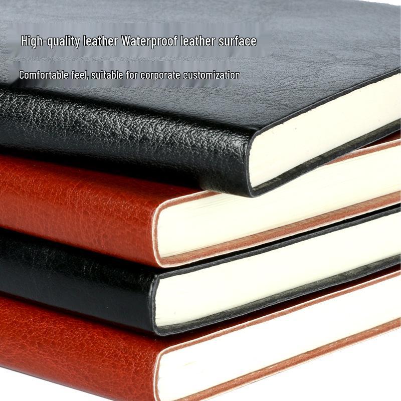 A5 Custom Leather Business Notebook - Office Diary & Memo Book, Thick Pages
