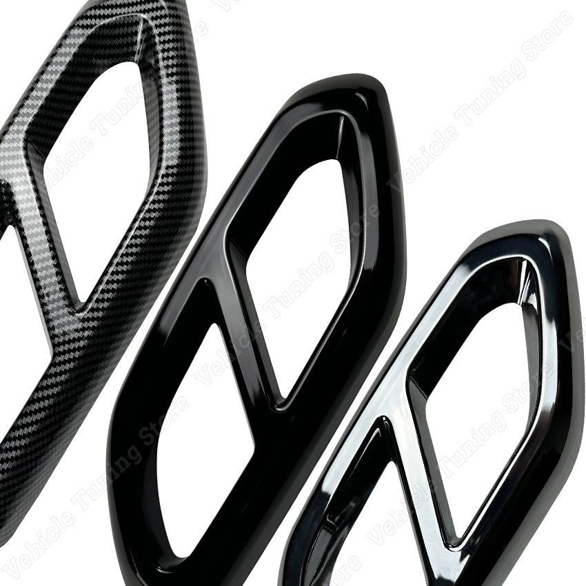 Car Tail Throat Pipe Cover Trim ABS Plastic Accessories for Mercedes Benz GLC Class X254 GLC260 GLC300 AMG 2023+ Gloss