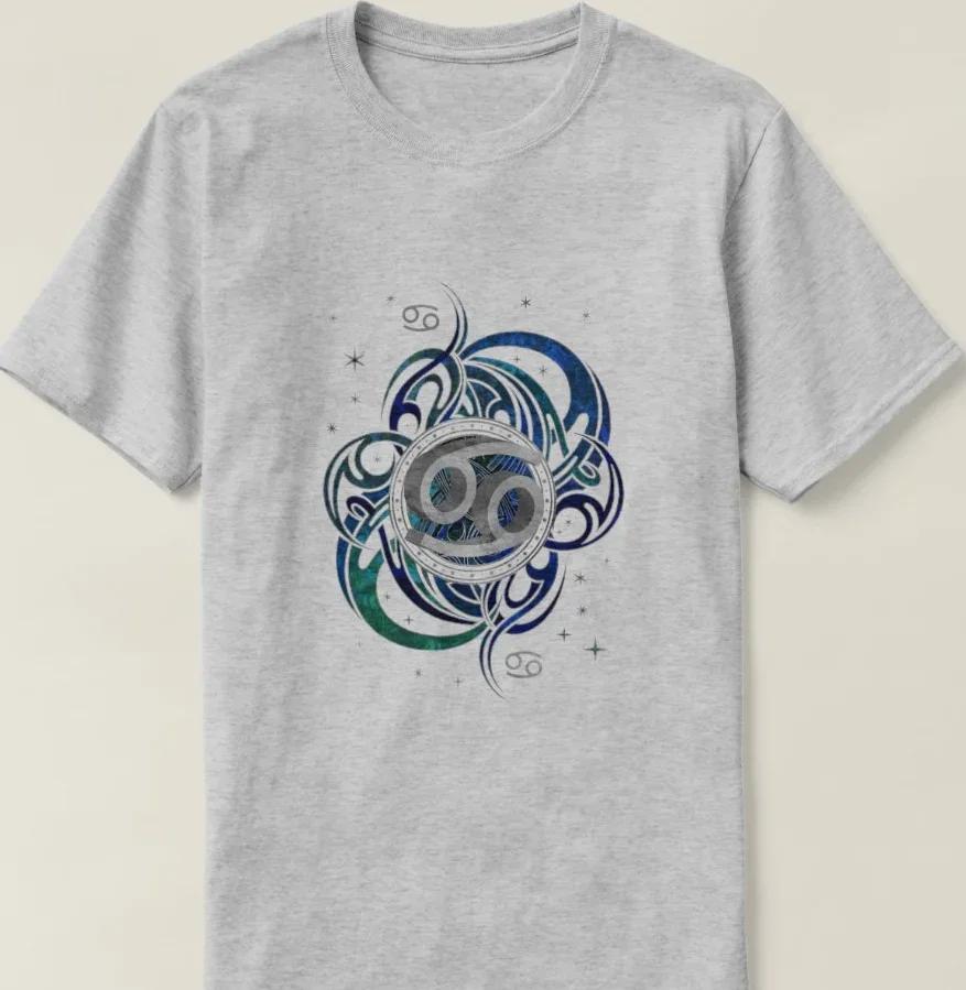Cool Fashion Cancer Zodiac Sign Water Element TShirt 100 Cotton ONeck Summer Short Sleeve Casual Mens Tshirt Size S3XL