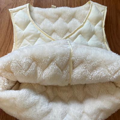 Small Sweet Potato Popular Lamb Wool Vest Women's Winter Velvet Thickened Warm Inner Vest Short V-neck Sleeveless Vest