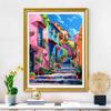 5d DIY Diamond Painting Cross Stitch Colorful Town Scenery Diamond Embroidery Mosaic Full Round Drill Home Decor