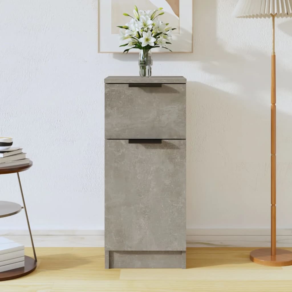 Vidaxl Cabinet, Concrete Grey, 30X30X70 Cm, Wood-Based Material