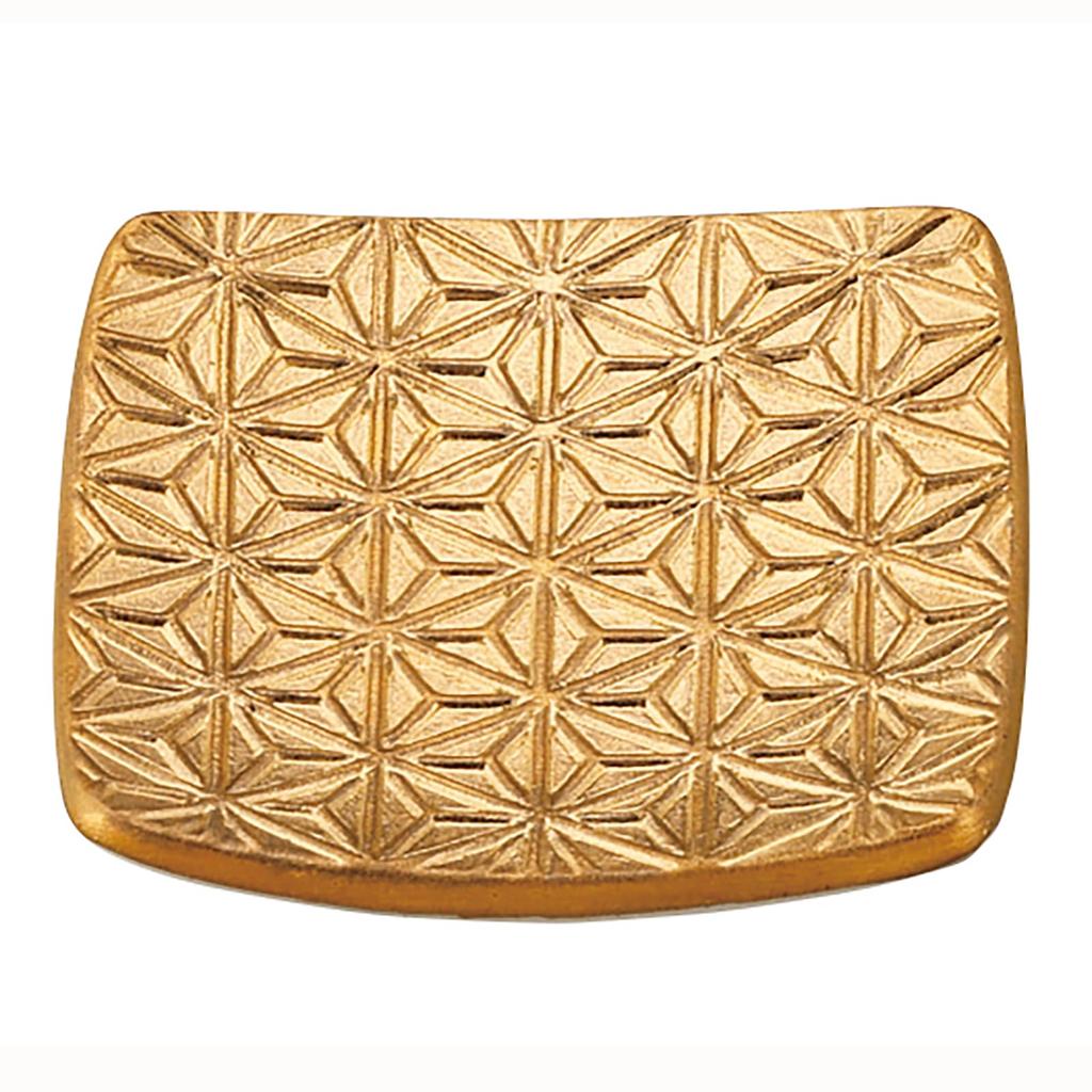 yamakaXODA POTTERY Auspicious Zipangu Chopstick Rest Gold and Auspicious Mino Set, Silver, Charm, Ware, YMK170-403