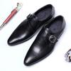 Fashion Men's Dress Shoes Formal Oxford Shoe for Man Wedding Dress Brand PU Leather Trendy Buckles Big Size Male Business Footwear